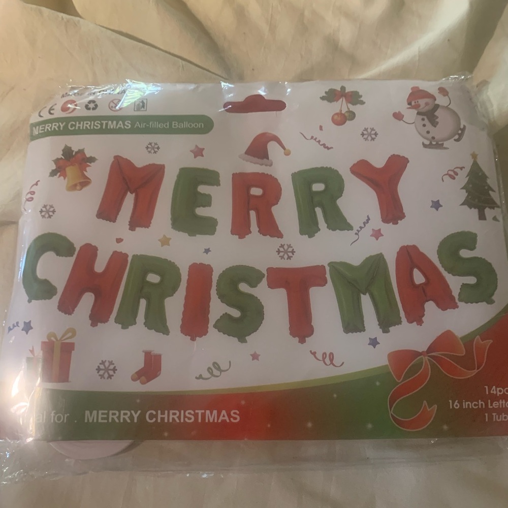 Merry Christmas Air-Filled Balloon Set